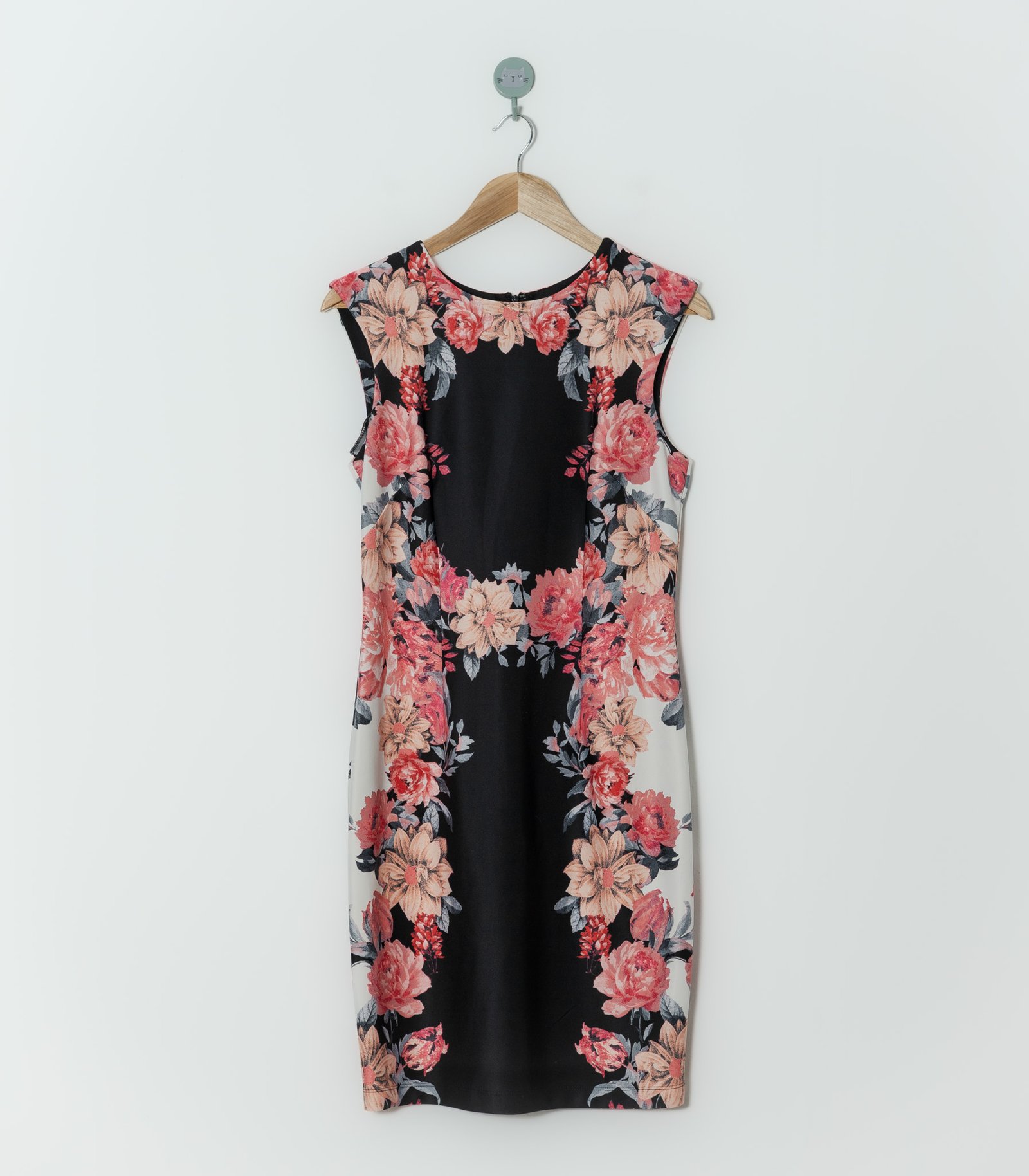 VESTIDO NEGRO ESTAMPADO  CHETTA B  S