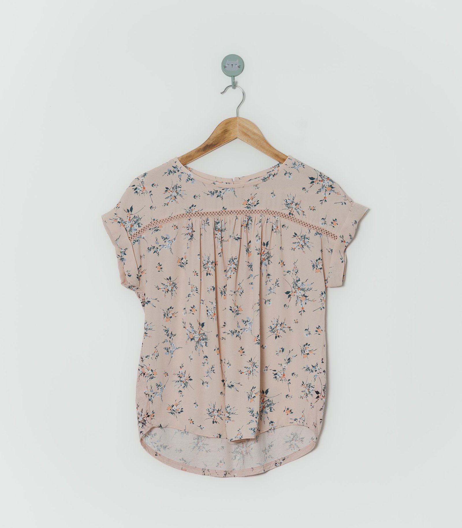 BLUSA ROSA FLORES  LOFT  XS