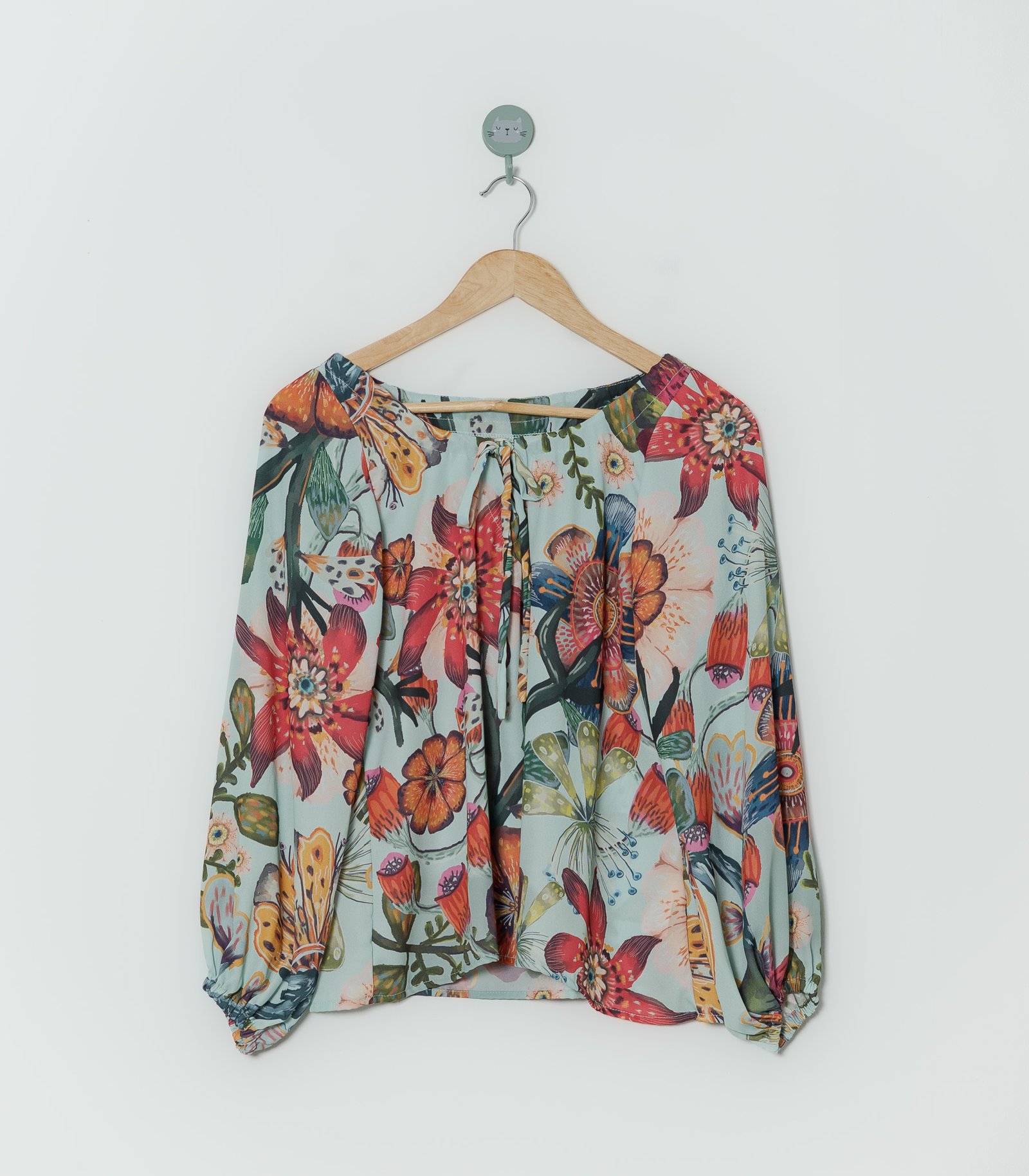 BLUSA VERDE FLORES  TOSKA  S