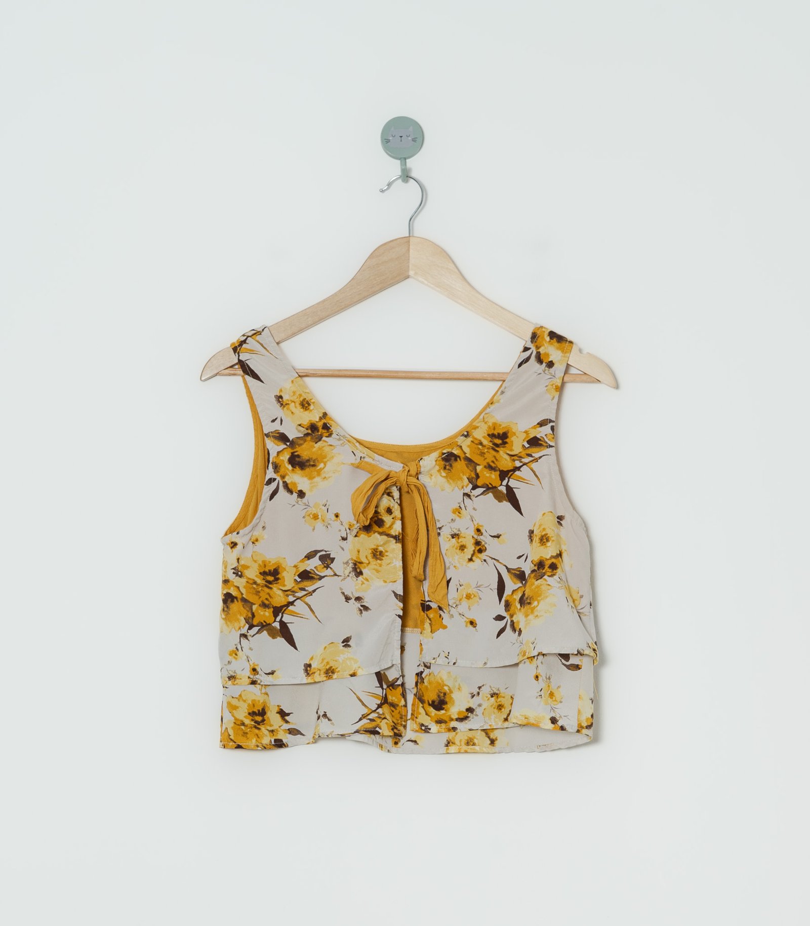 CROP TOP BLANCO FLORES  LOVE CULTURE  S
