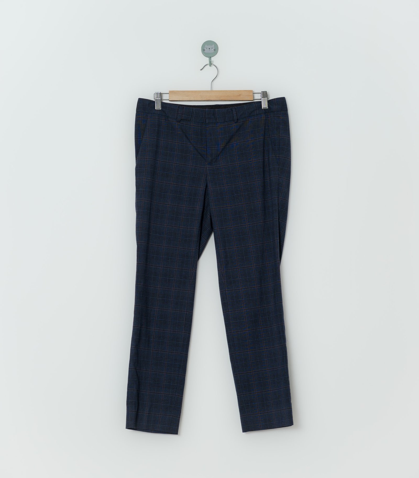 PANTALÓN AZUL CUADROS  BANANA REPUBLIC  04