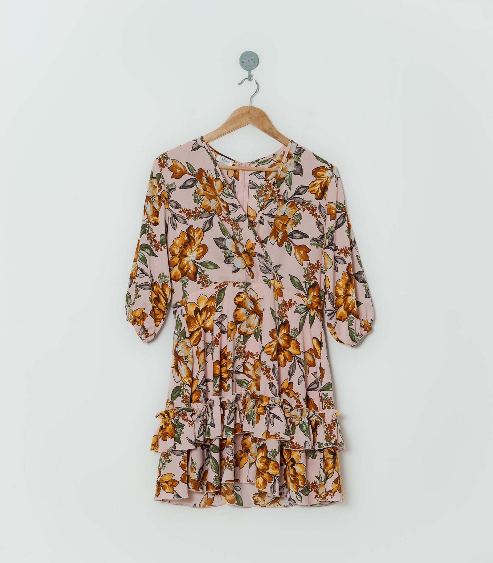 VESTIDO ROSA FLORES  VERANO  M