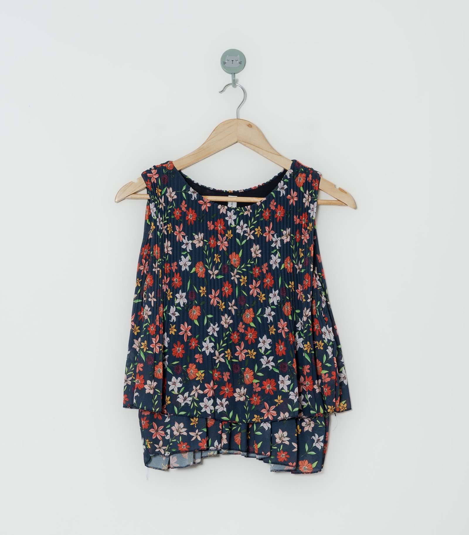 BLUSA AZUL FLORES  NEW COLLECTION  S