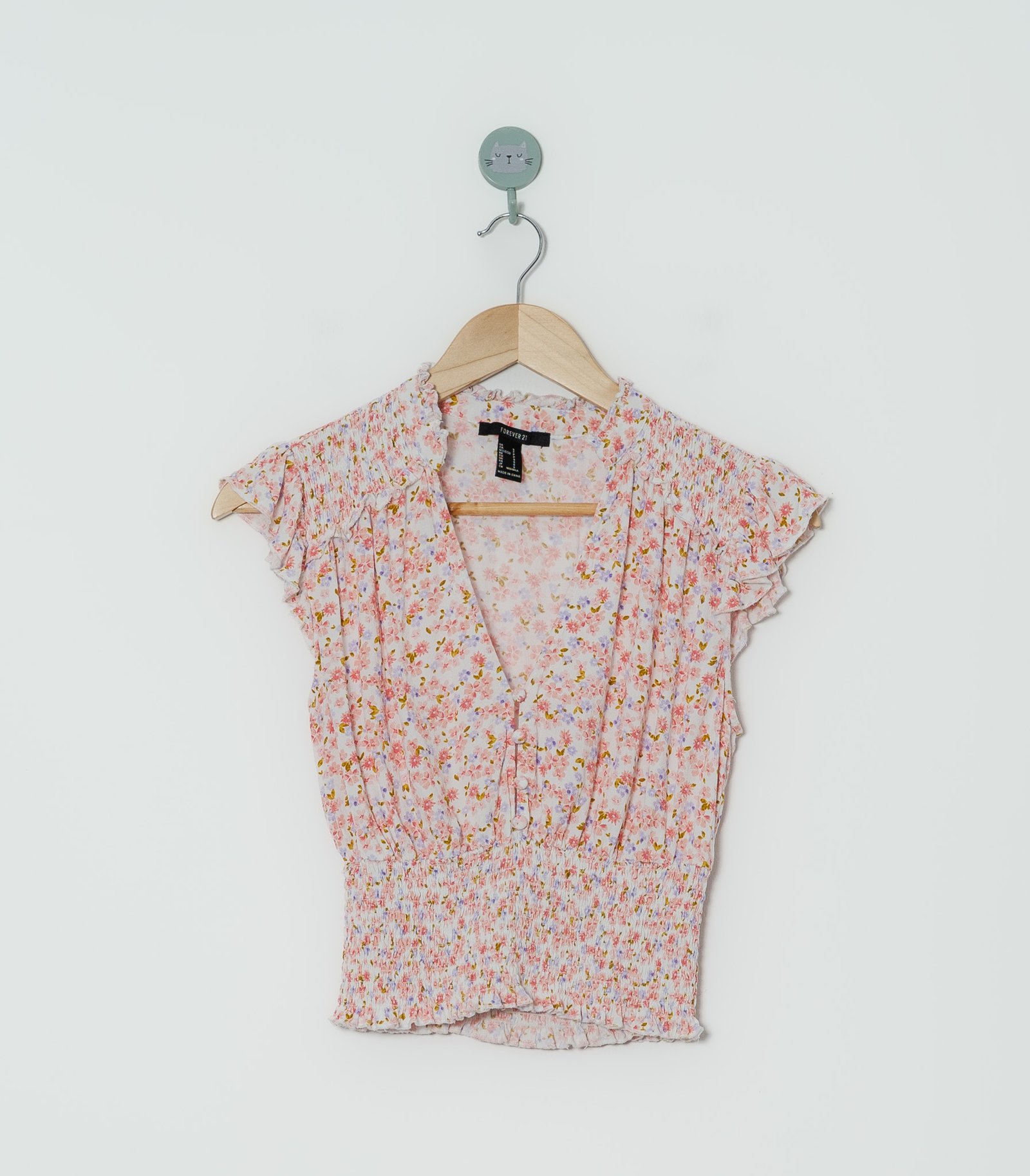 BLUSA BLANCA FLORES  FOREVER 21  S