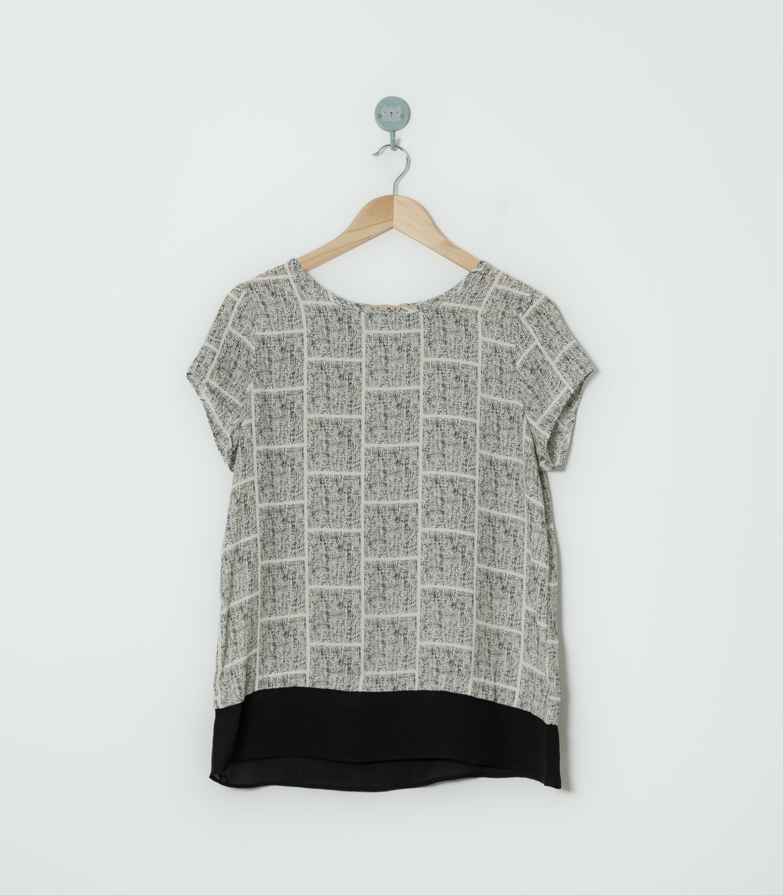 BLUSA BLANCA NEGRO  BOBEAU  S