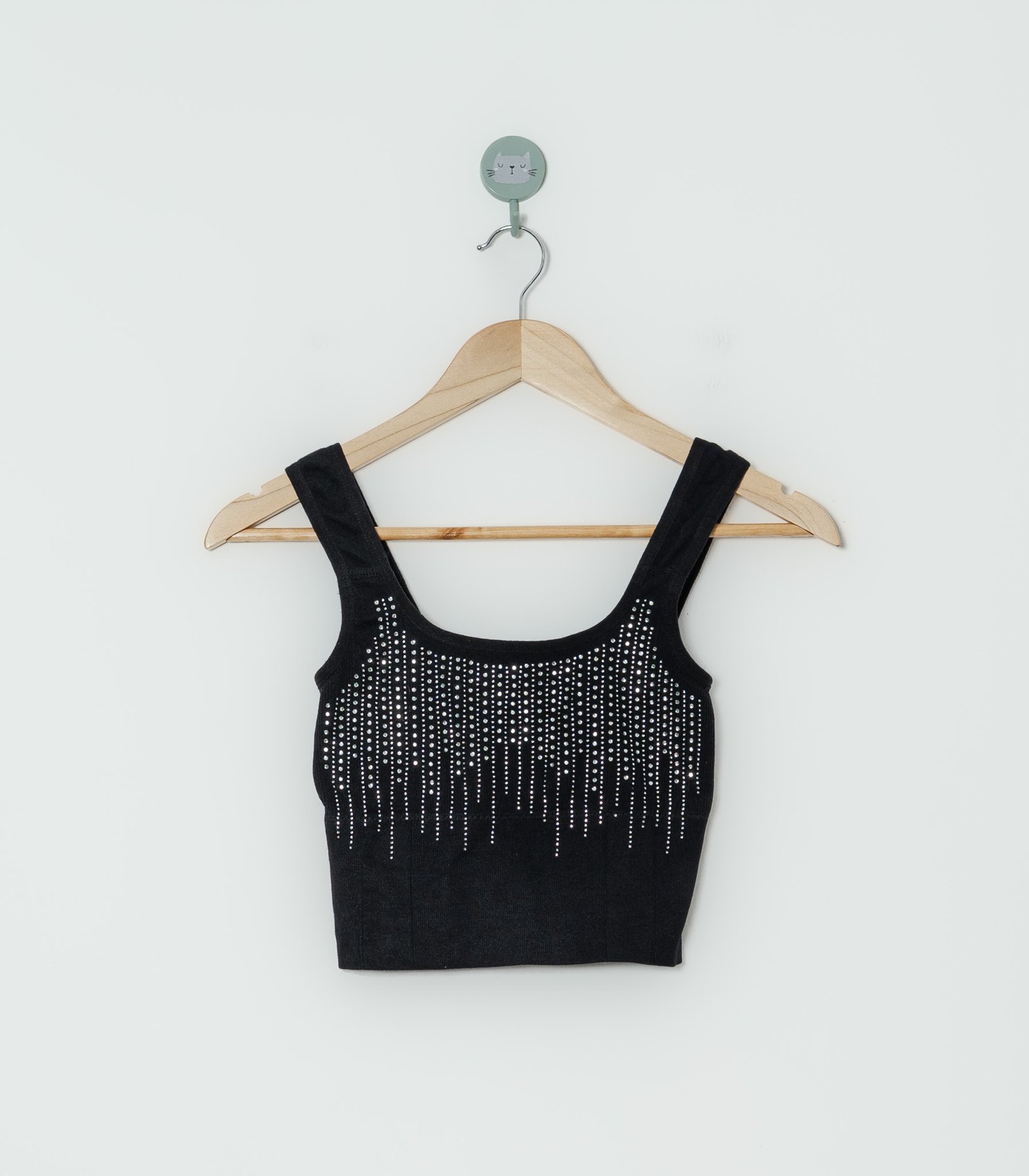 CROP TOP NEGRO  S