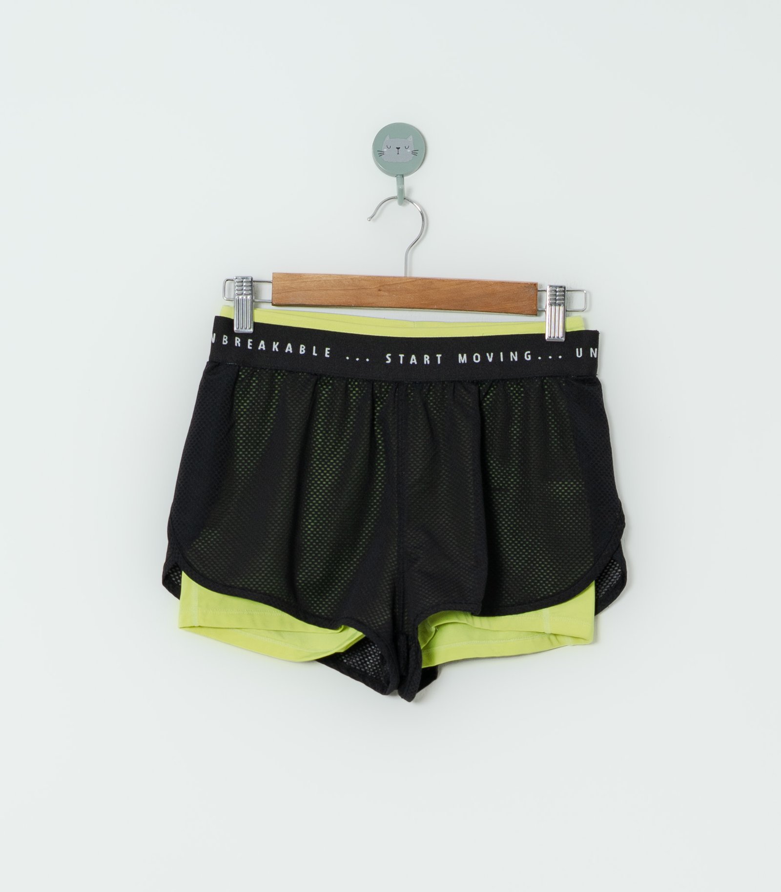 SHORT NEGRO VERDE  START MOVING  S