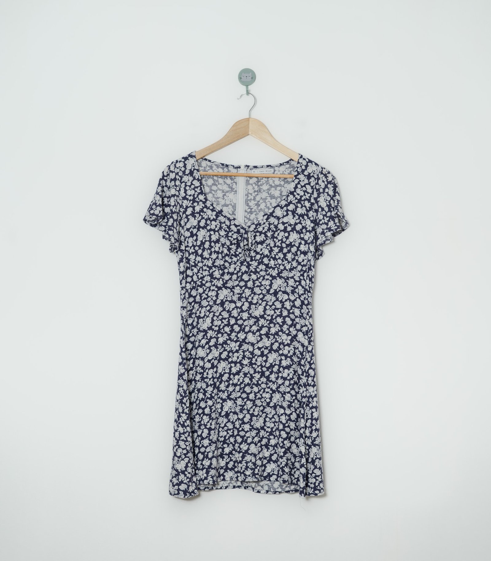 VESTIDO AZUL FLORES  EASY WEAR  M