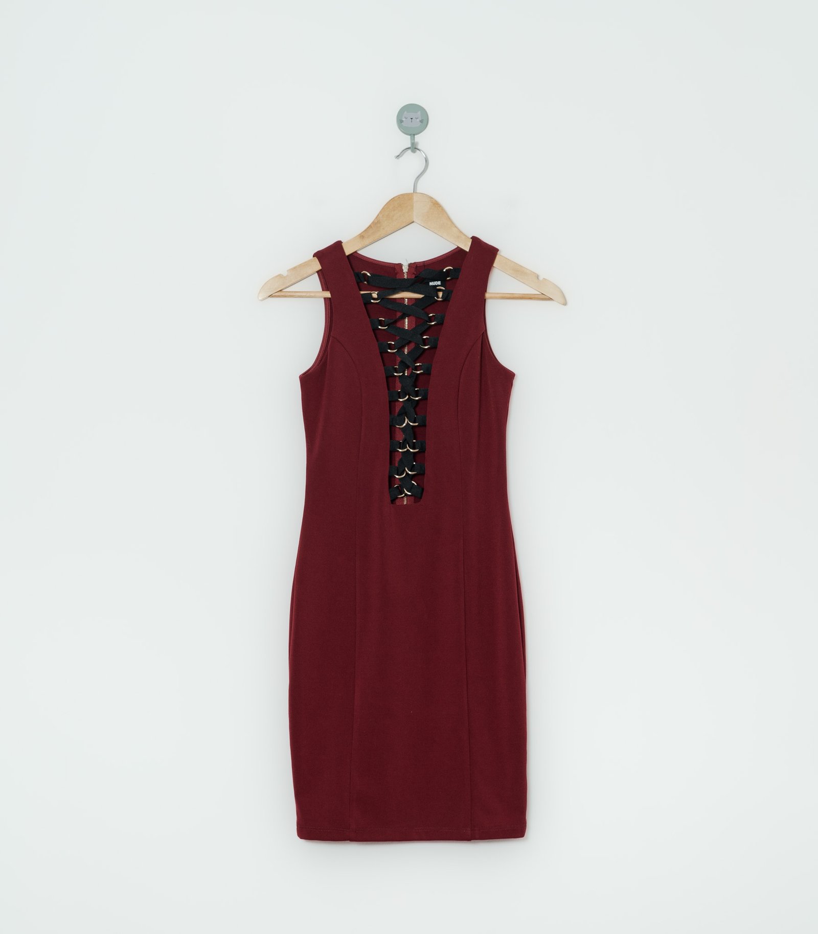 VESTIDO VINO  NUDE  S