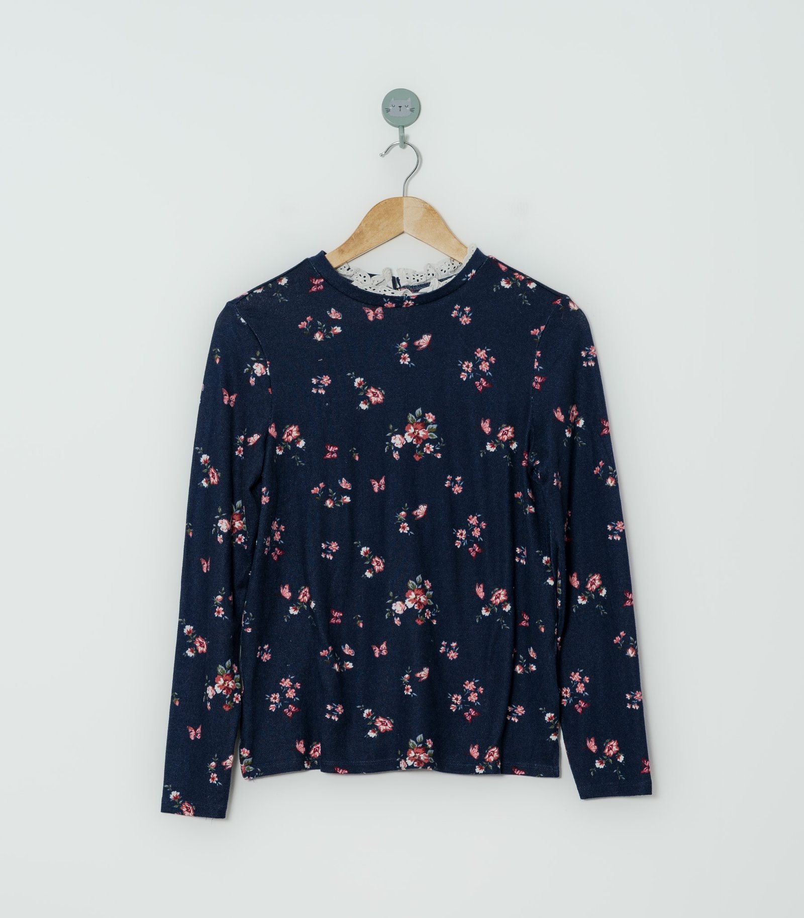 BLUSA AZUL FLORES  SPRINGFIELD  S