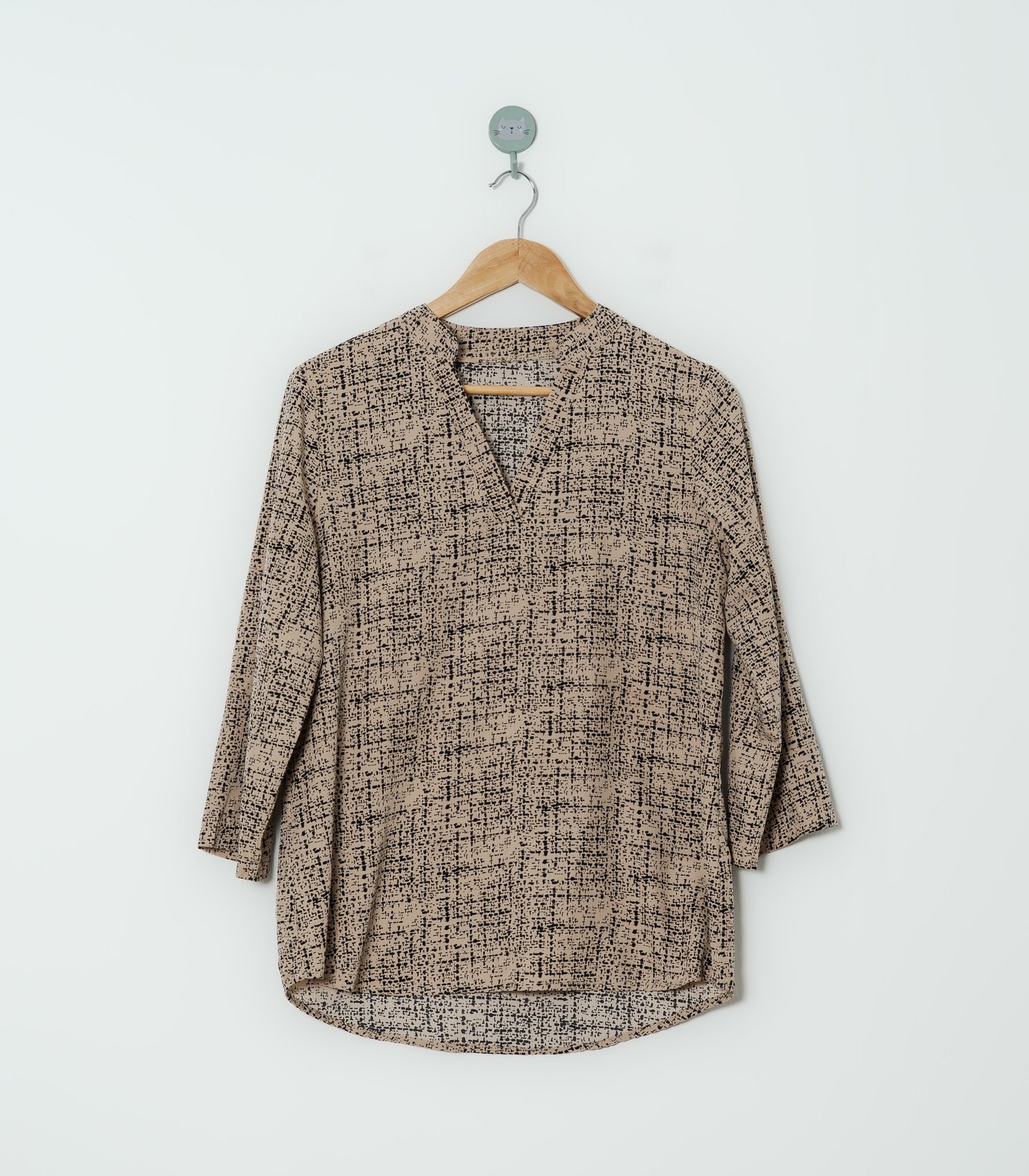 BLUSA BEIGE NEGRO  M