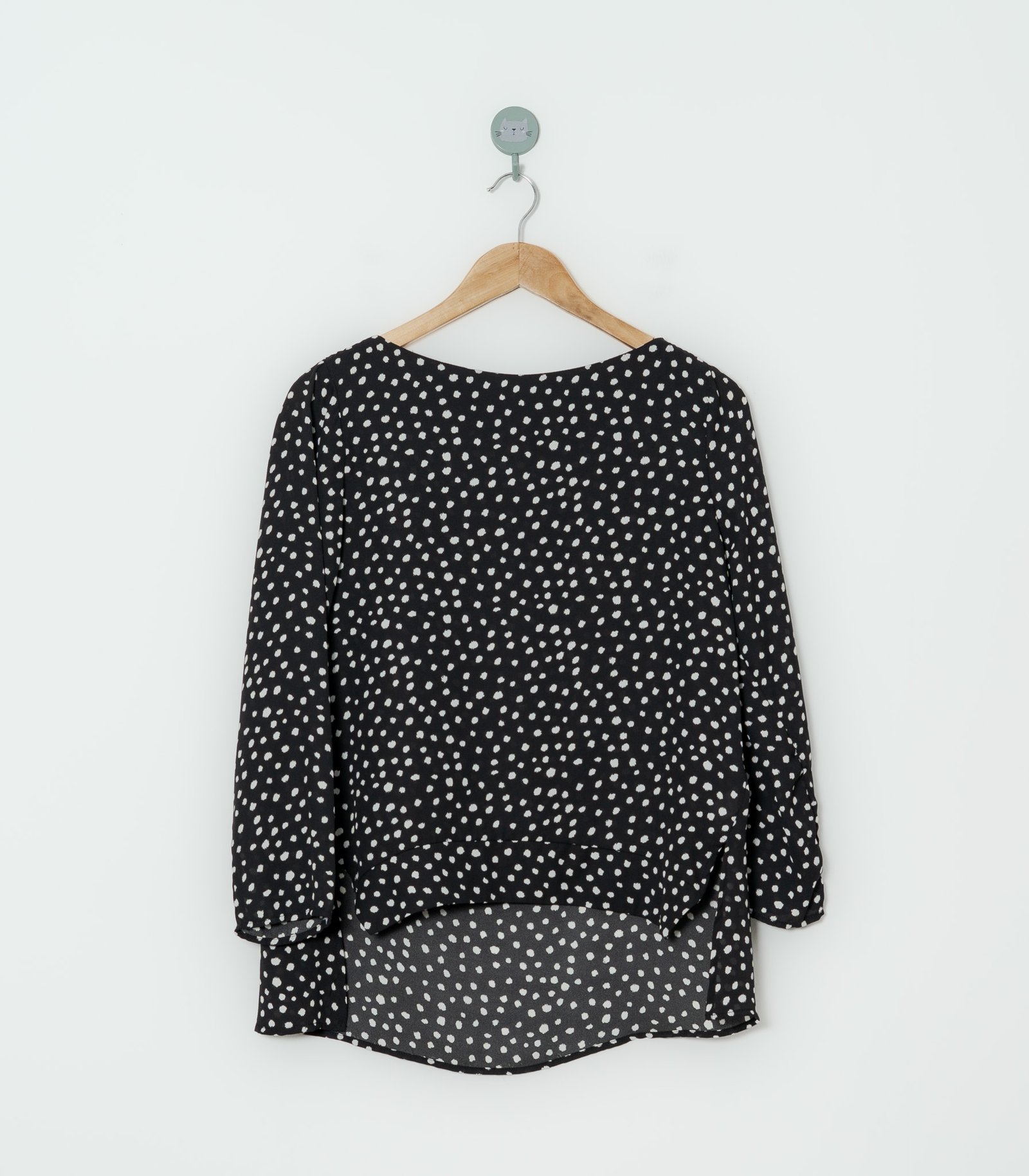BLUSA NEGRA LUNARES  SPENSE  M