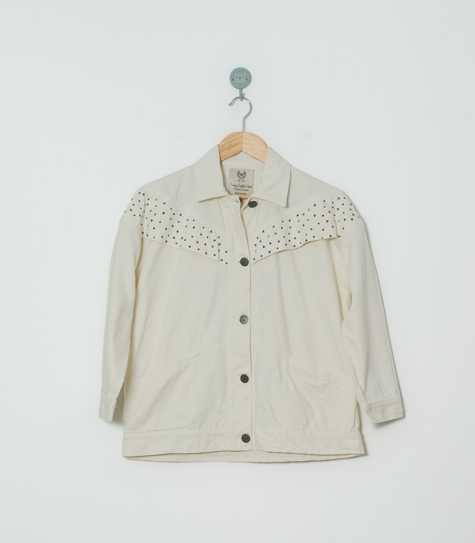 CHAQUETA BLANCA  TENNIS  XS (overzised)