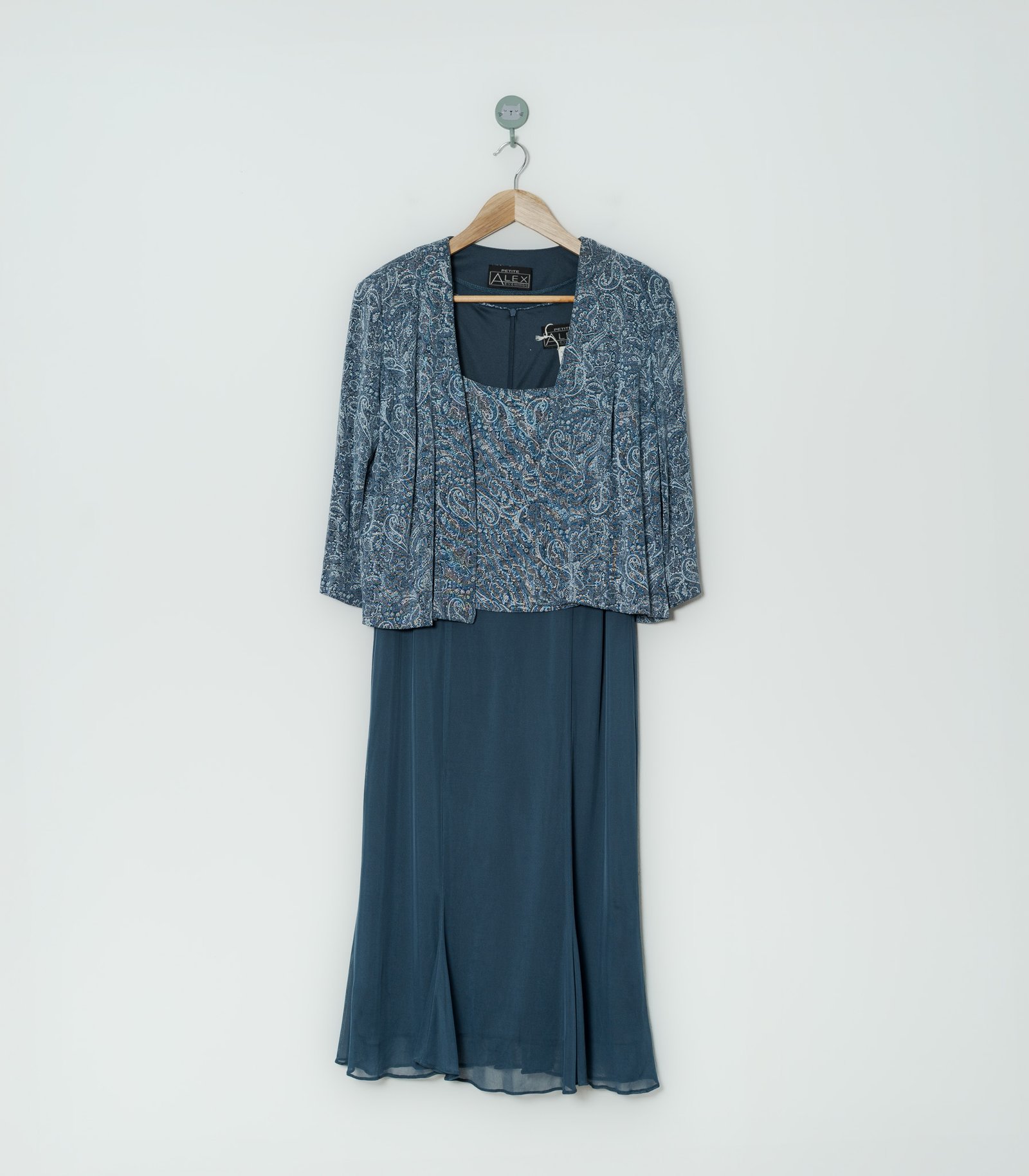 CONJUNTO AZUL VERDOSO CON BRILLOS  ALEX  12