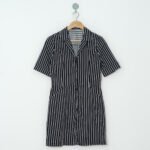 VESTIDO AZUL LÍNEAS  MNG  M