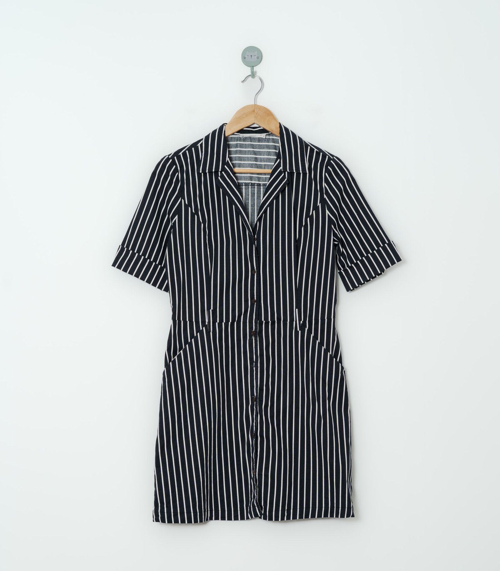 VESTIDO AZUL LÍNEAS  MNG  M