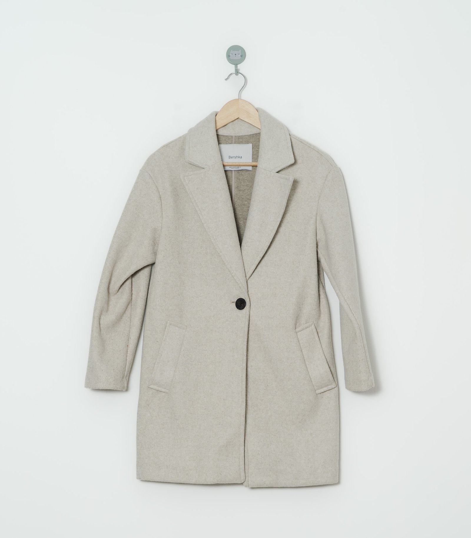 ABRIGO BEIGE  BERSHKA  XS