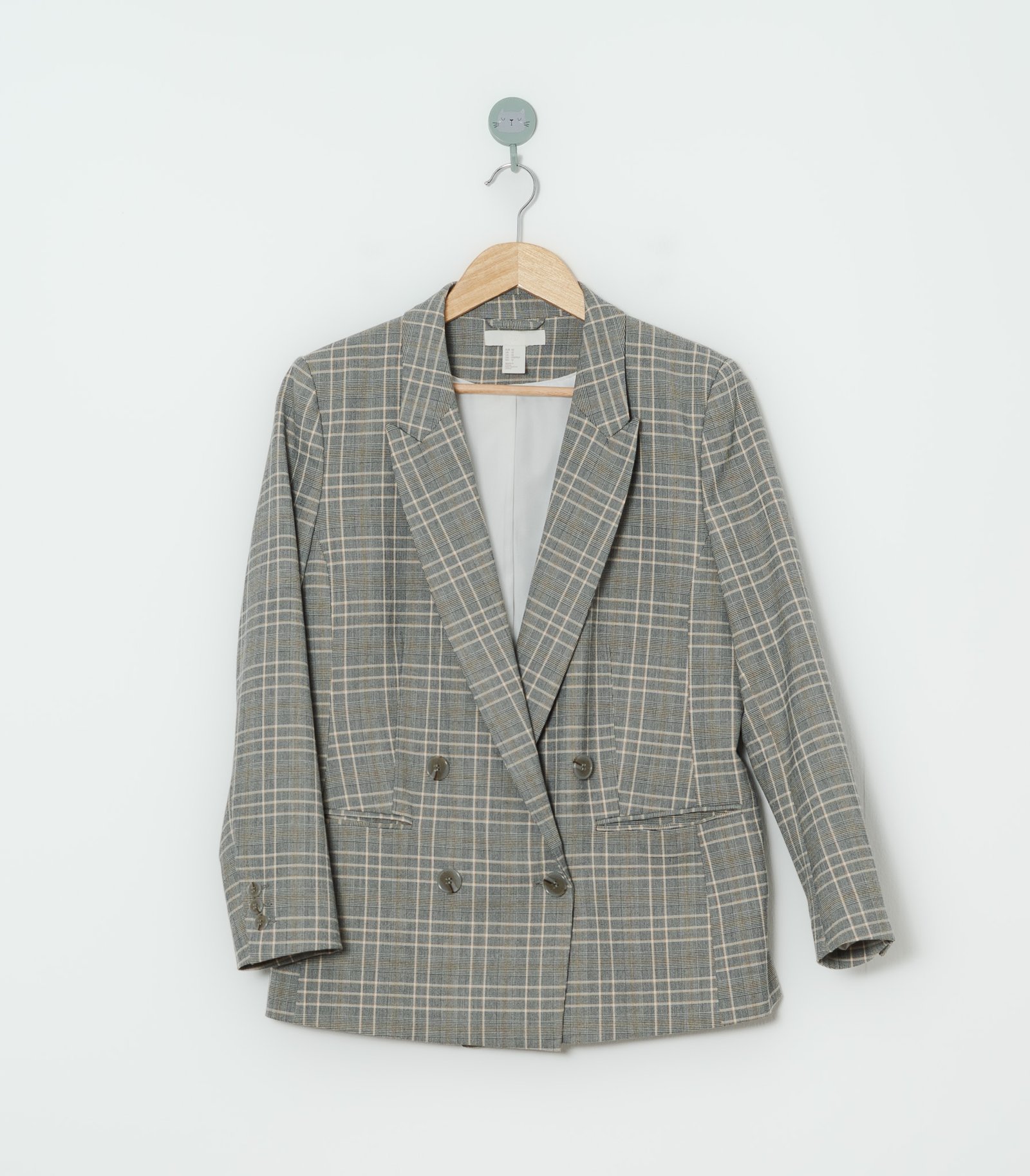 BLAZER CUADROS GRIS  HYM  12