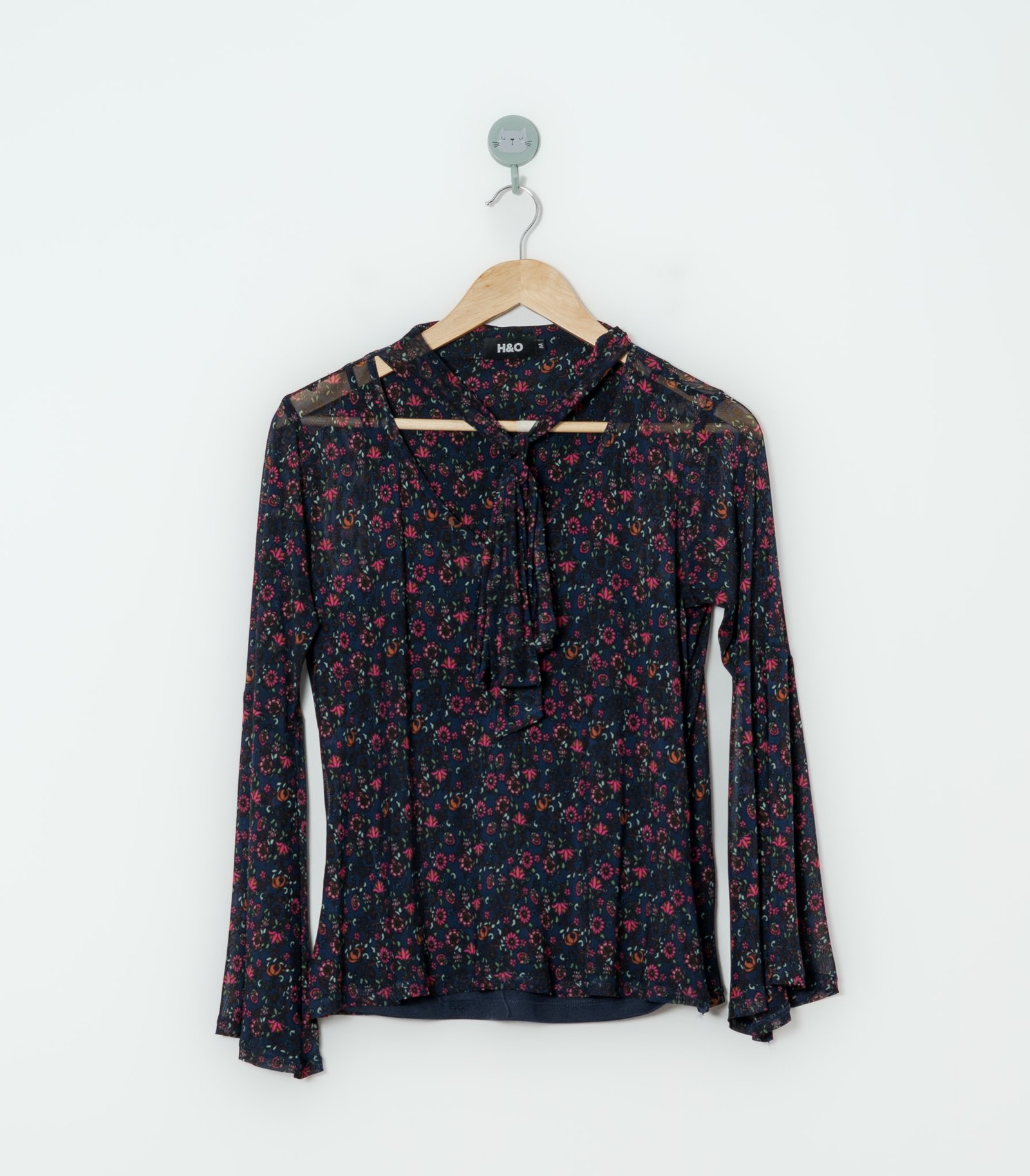 BLUSA AZUL FLORES  HYO  M