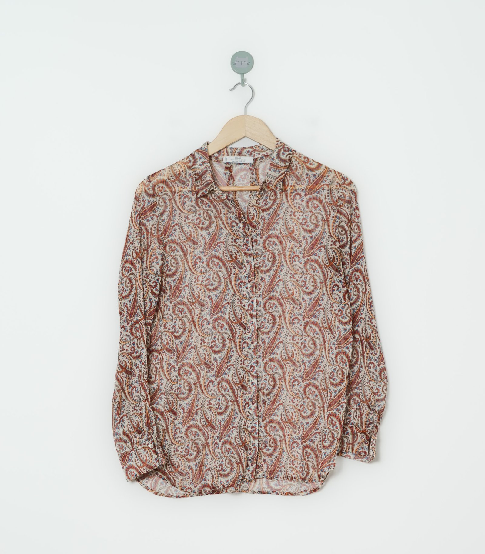 BLUSA BLANCA ESTAMPADA  MNG  M-L