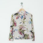 BLUSA BLANCA FLORES  CHZ  L