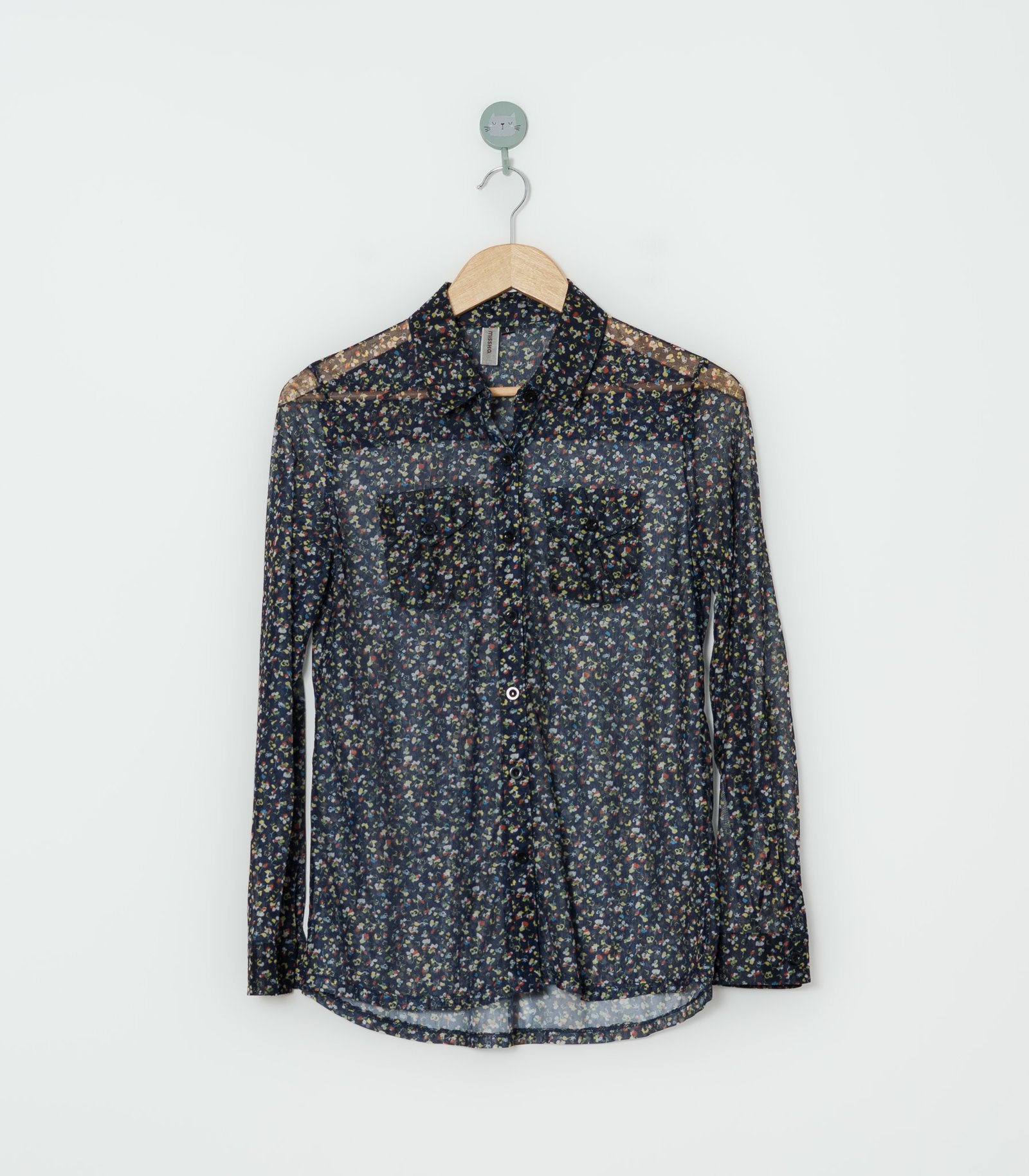 CAMISA AZUL FLORES  MISSKA  L