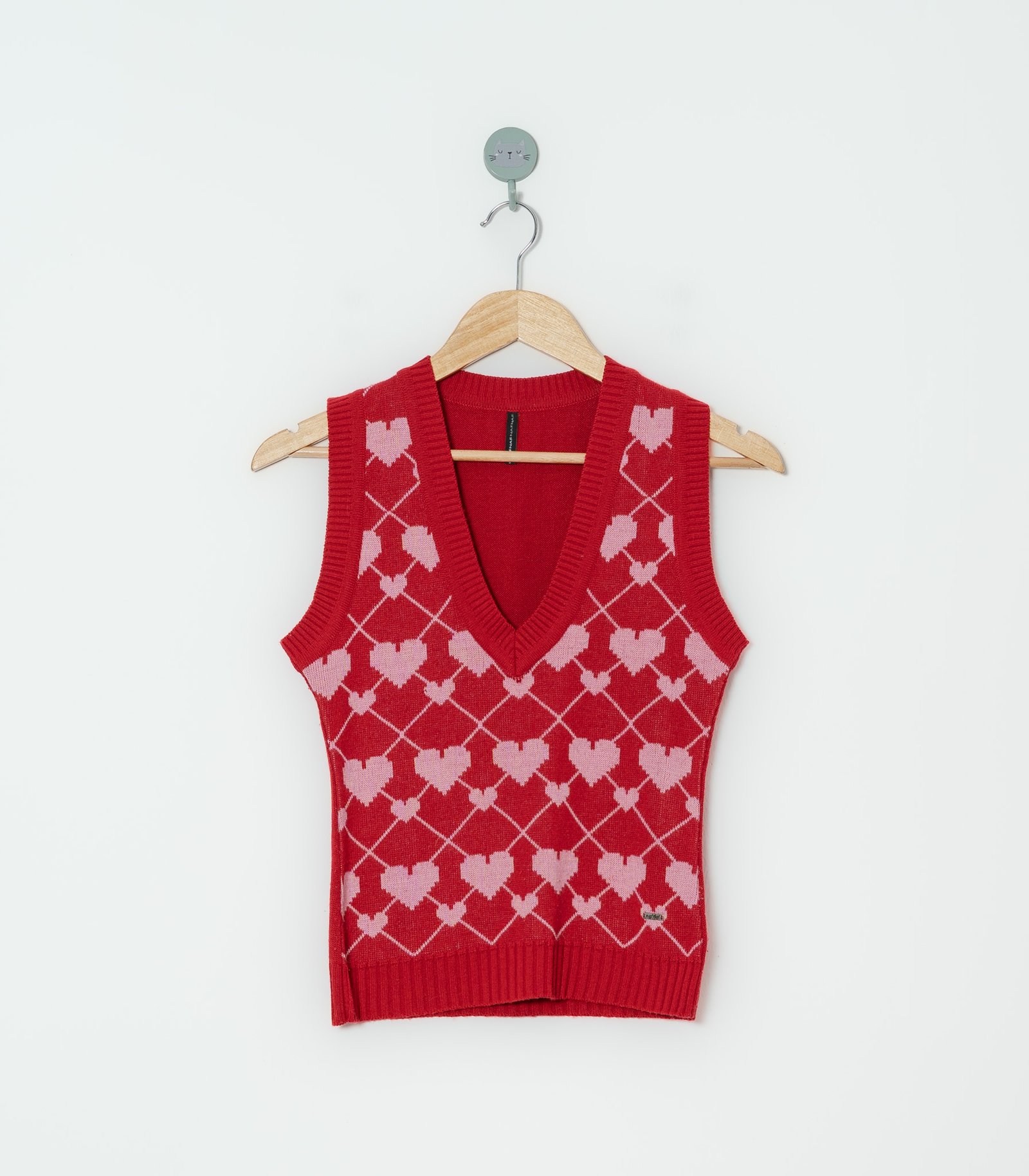 CHALECO ROJO CORAZONES  NAF NAF  S