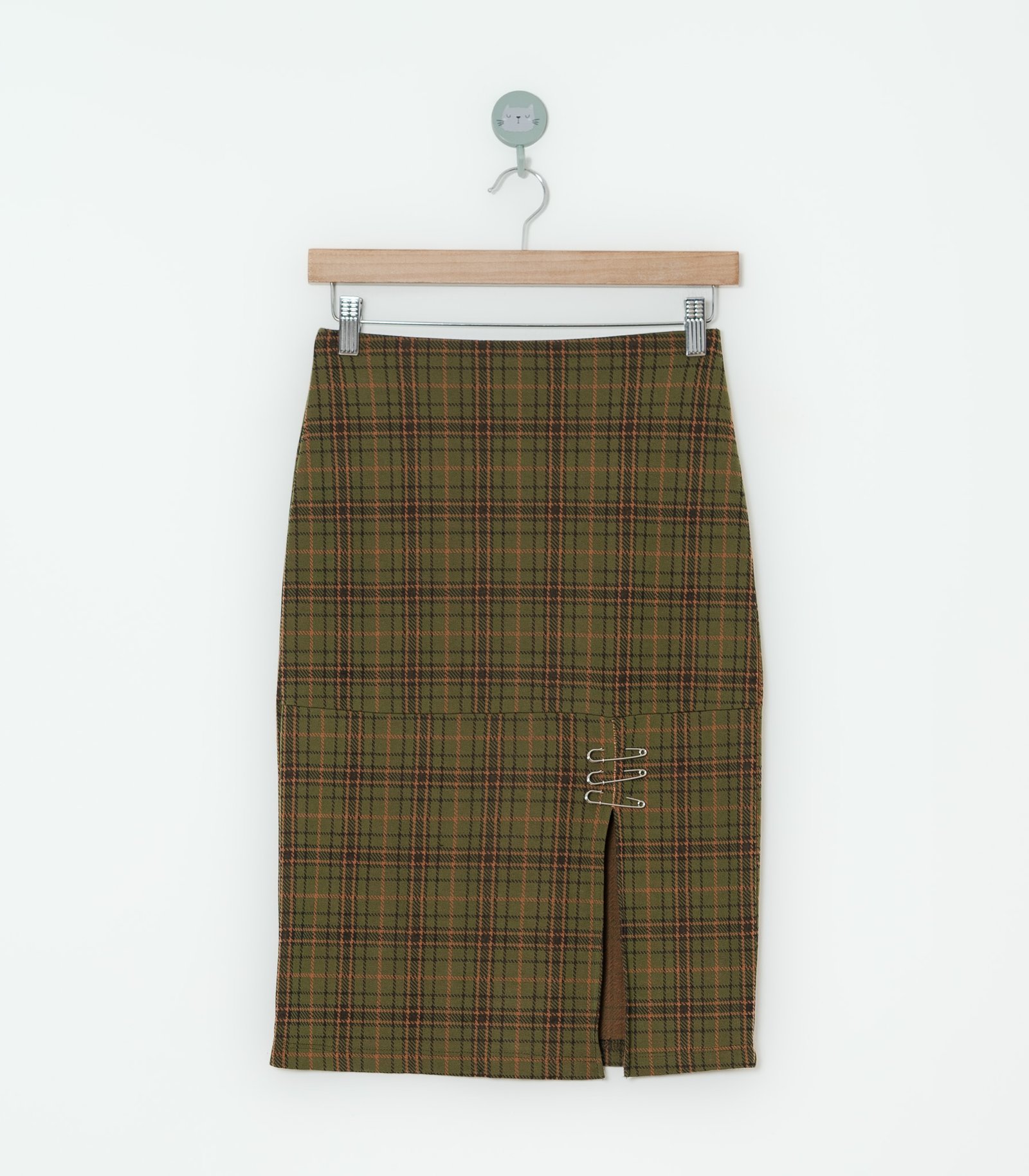 FALDA CUADROS VERDE  S