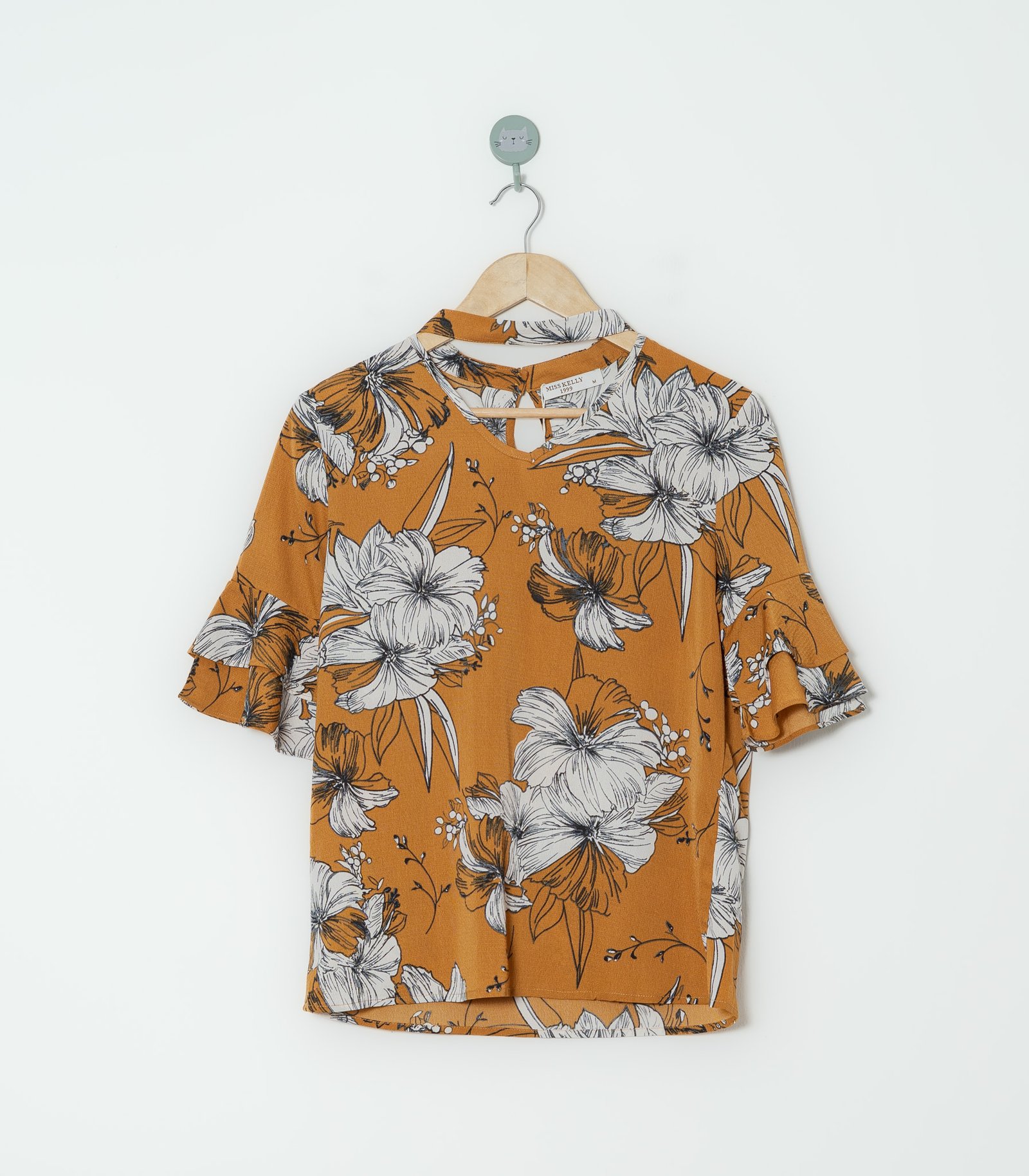 NUEVA BLUSA MOSTAZA FLORES  MISS KELLY  M