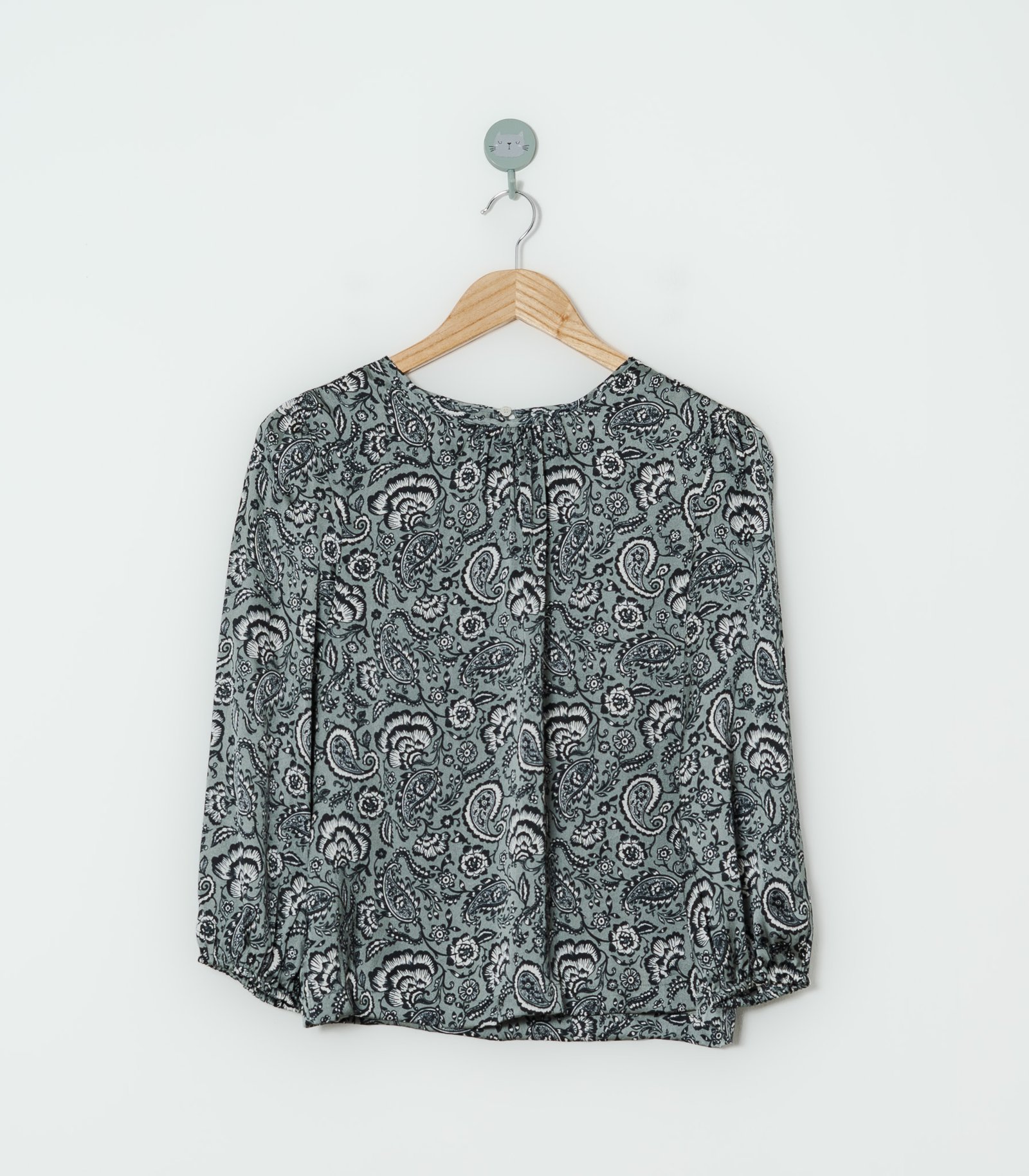 NUEVA BLUSA VERDE ESTAMPADO  SFERA  M