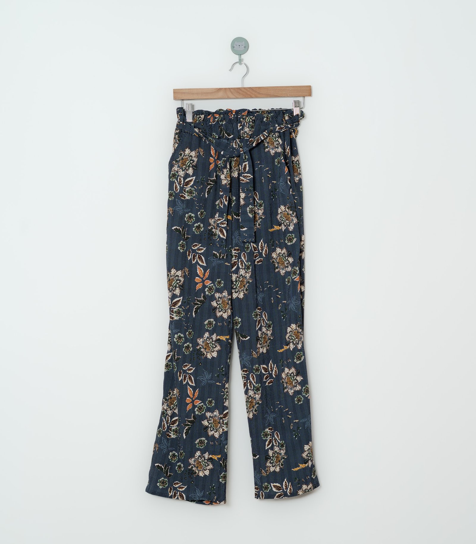 PANTALÓN AZUL FLORES  HAPPY LAND  S