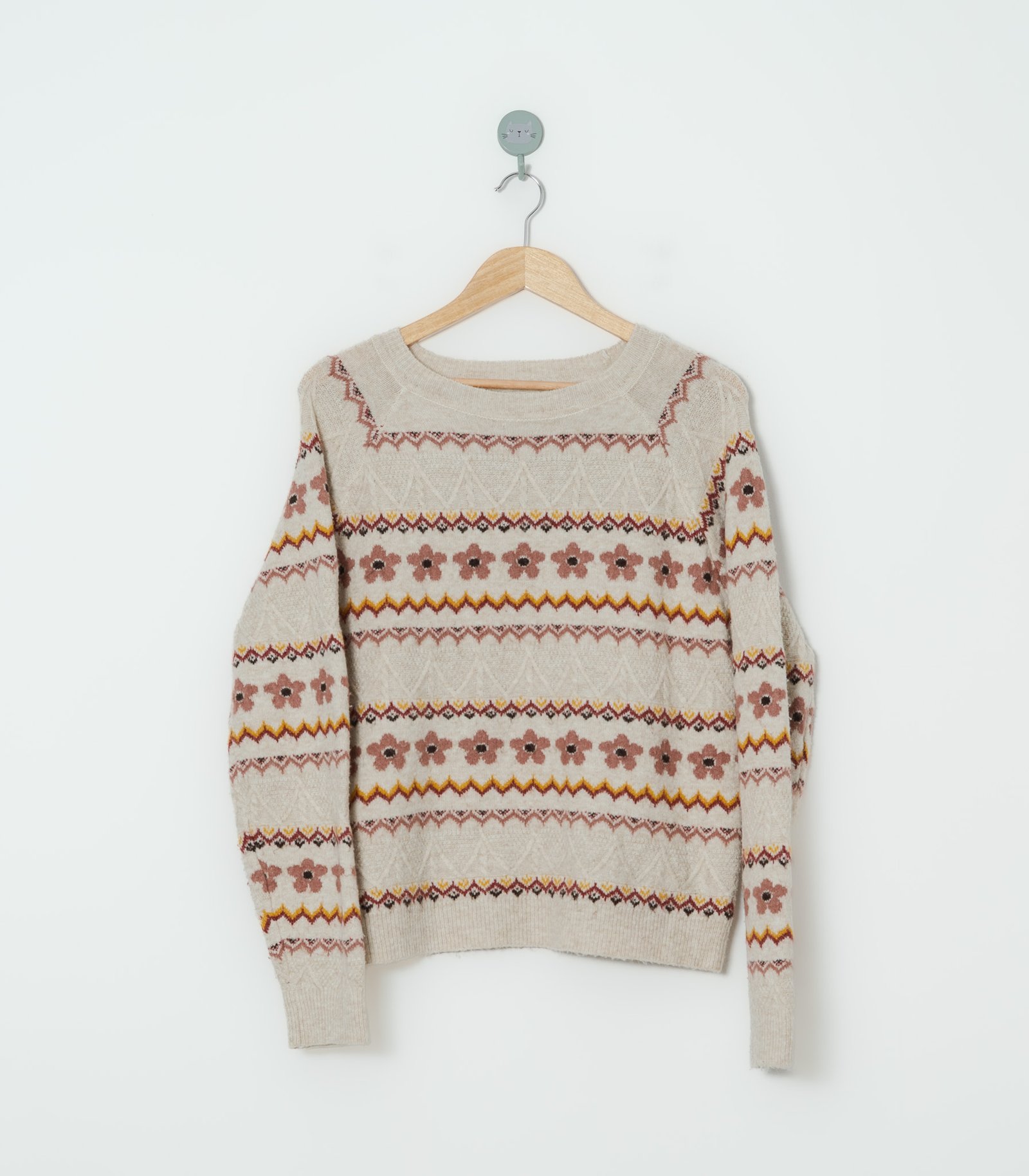 SACO BEIGE FLORES  SPRINGFIELD  XL