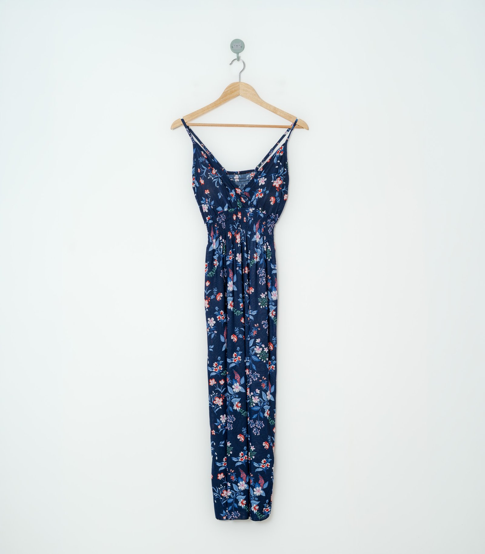 VESTIDO AZUL FLORES  M