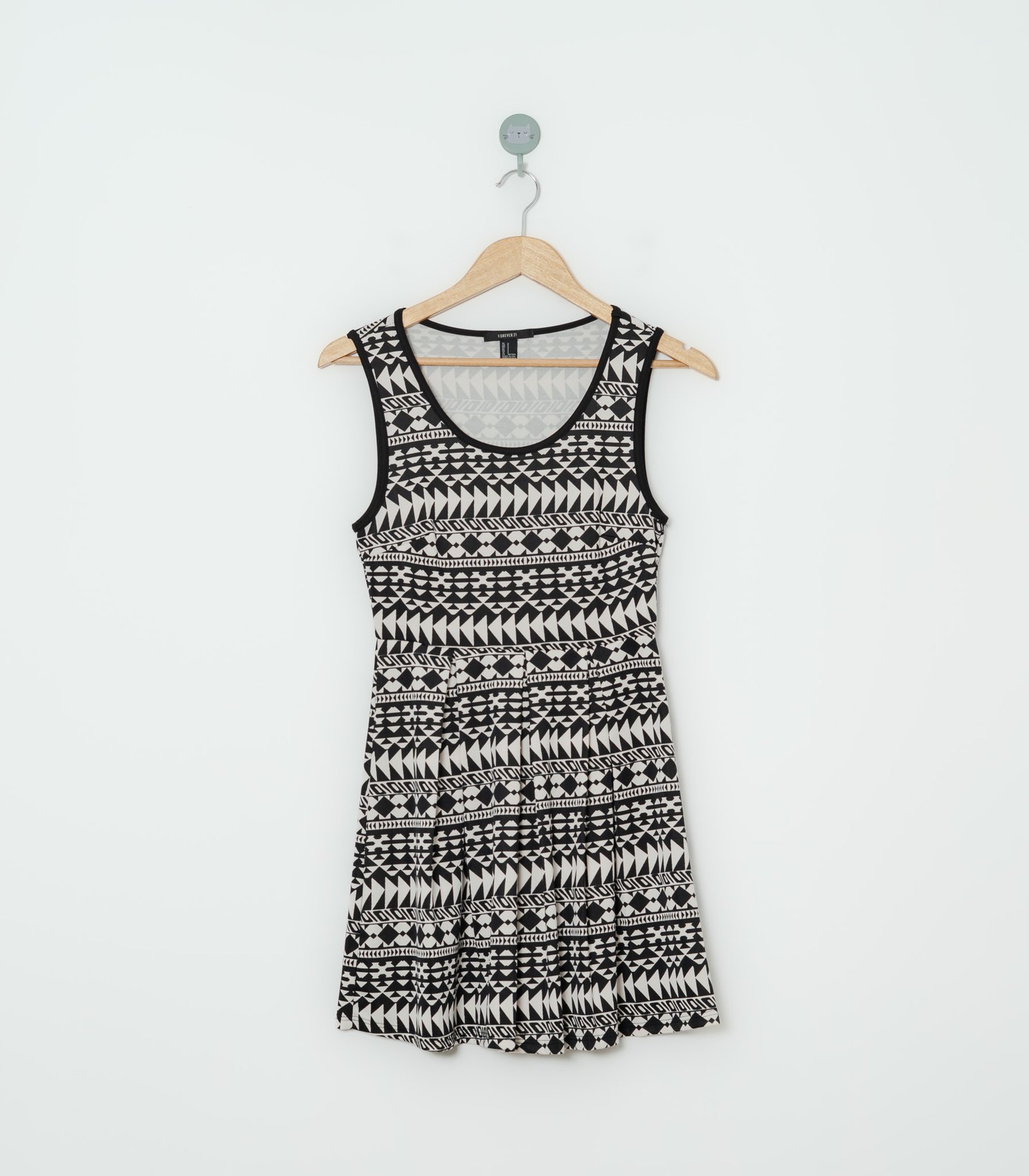 VESTIDO BLANCO NEGRO  FOREVER 21  S