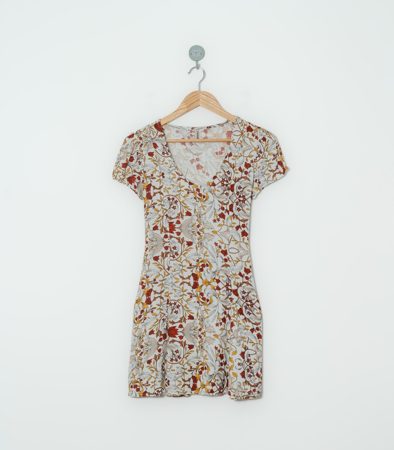 VESTIDO BLANCO FLORES  MISSKA  M