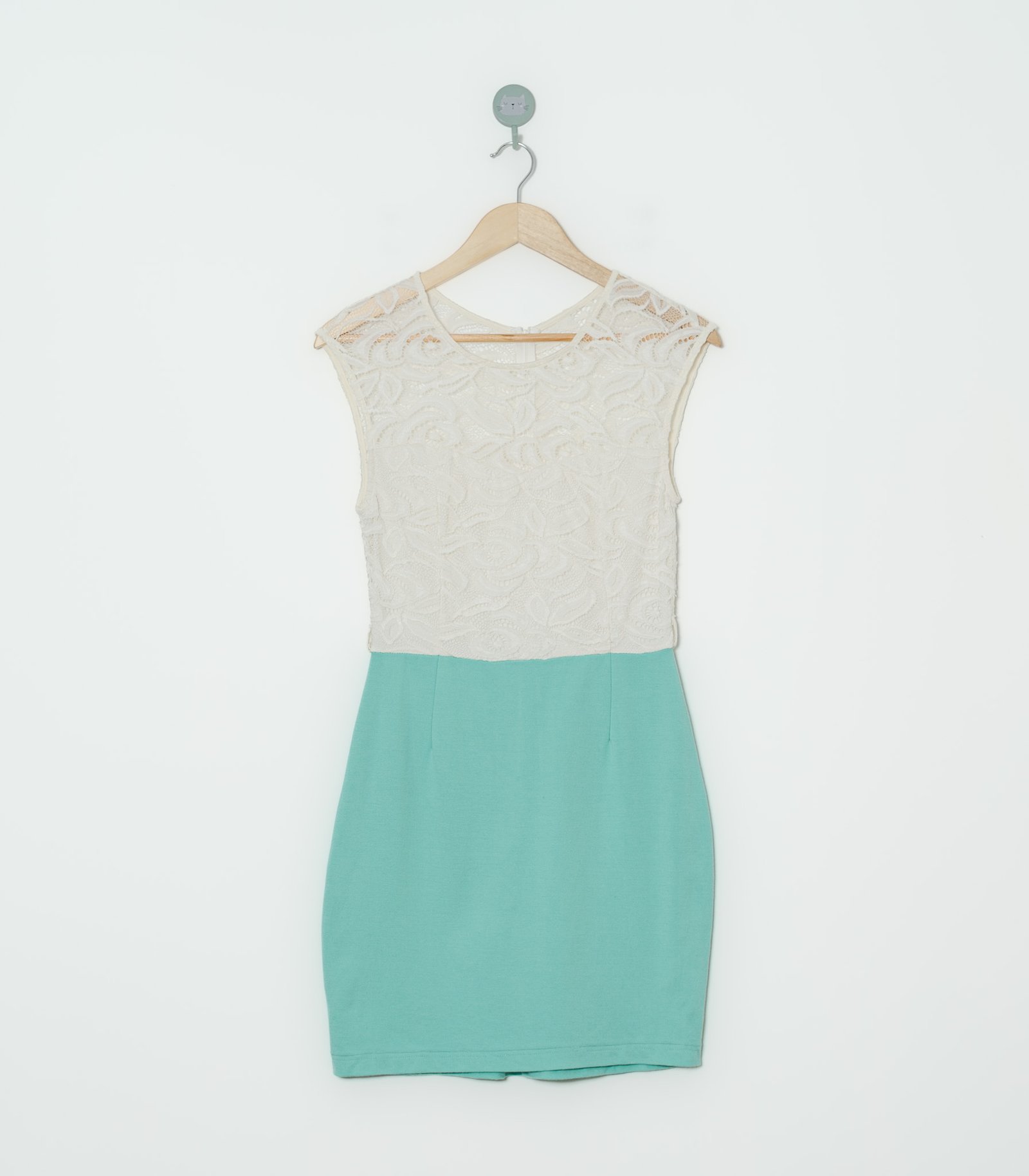 VESTIDO BLANCO VERDE  S