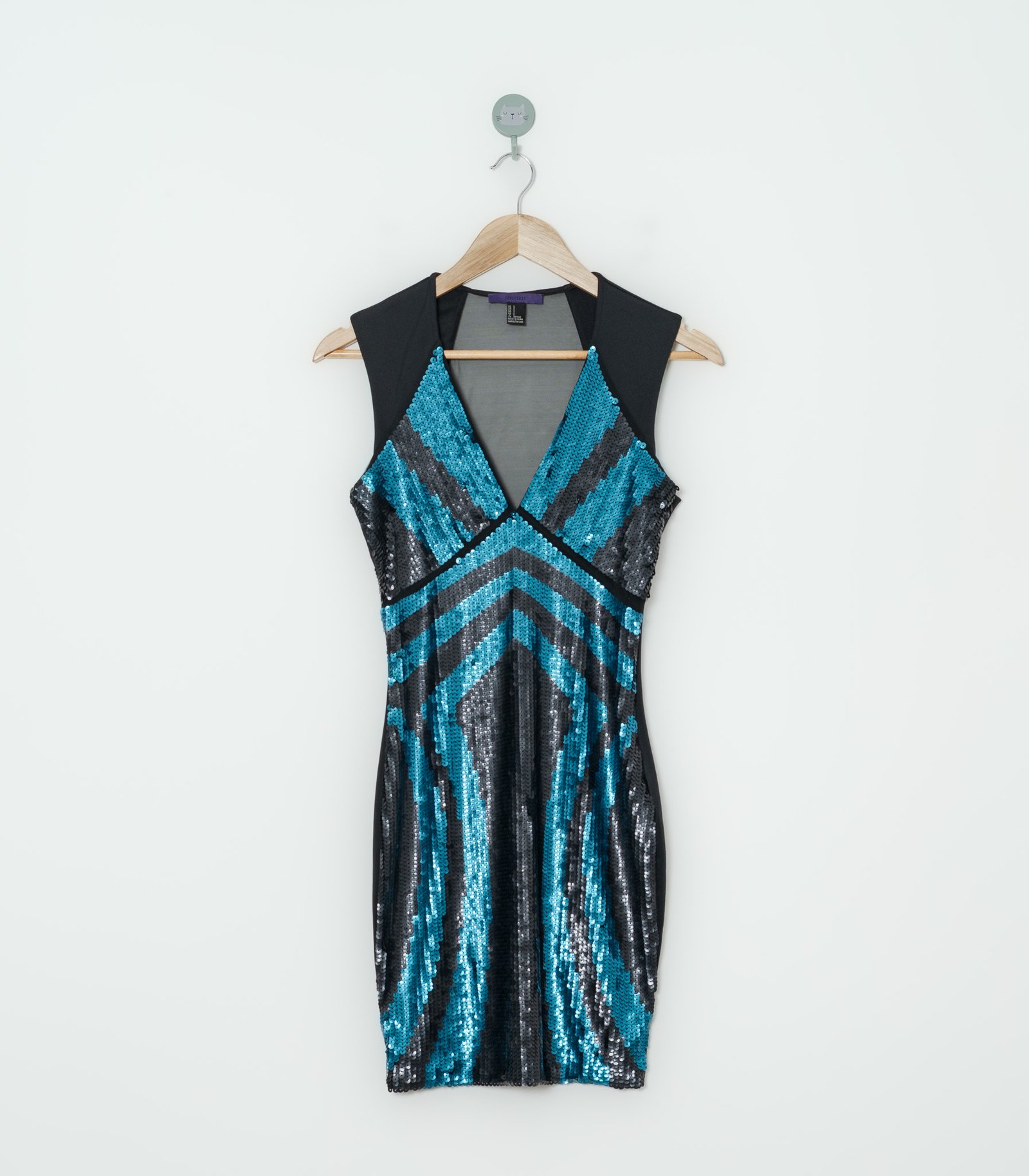 VESTIDO NERGO TURQUESA  FOREVER 21  S