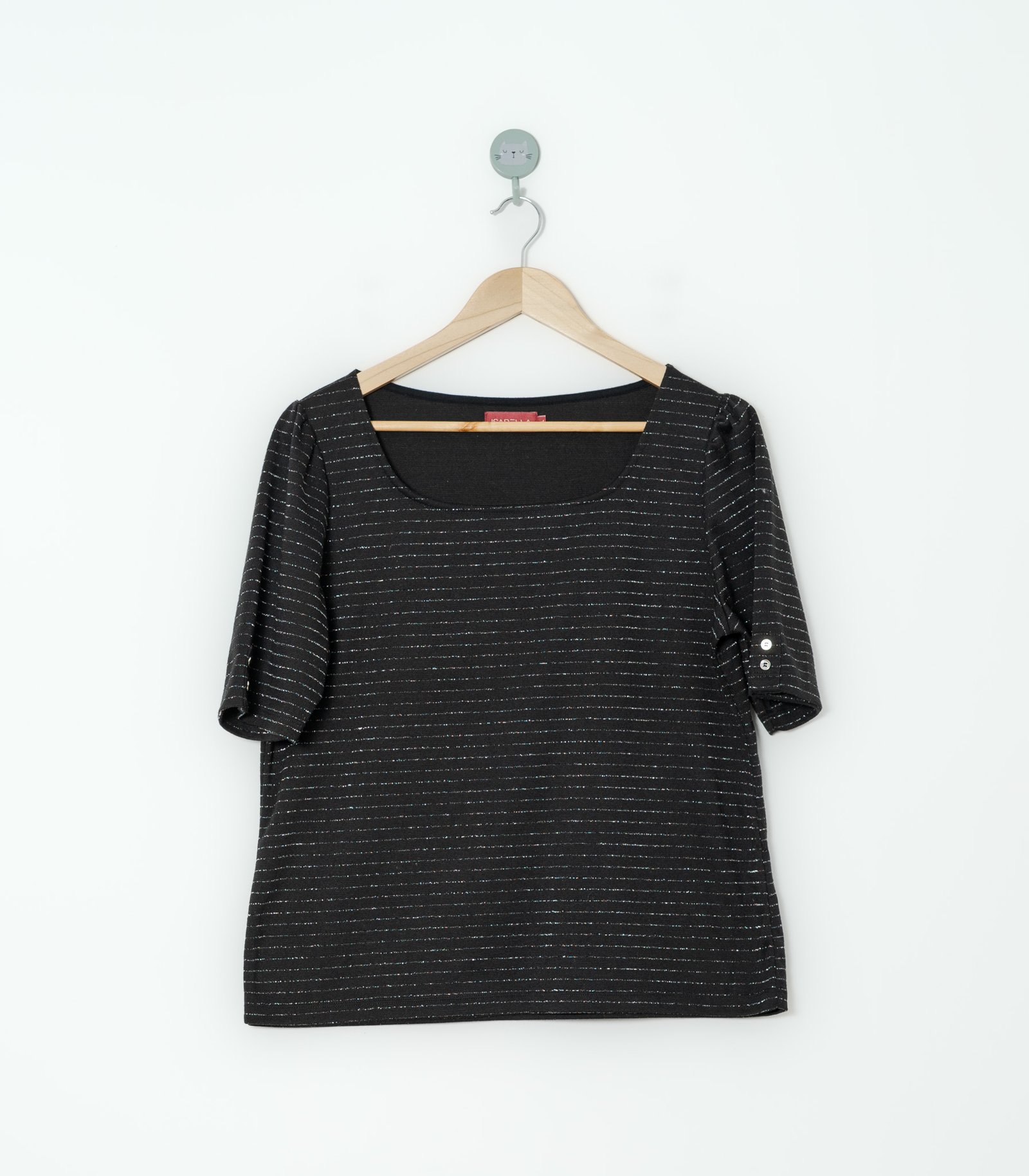 Camiseta negra  Isabella  XL